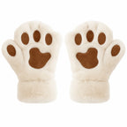 Fingerless Gloves | Plush 3D Cat Paw Design & Open Fingertips | One Size fits All