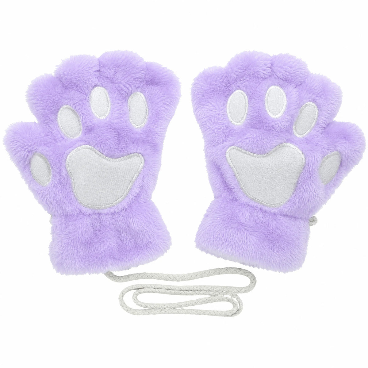 Fingerless Gloves | Plush 3D Cat Paw Design & Open Fingertips | One Size fits All