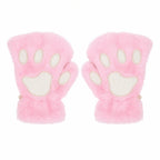 Fingerless Gloves | Plush 3D Cat Paw Design & Open Fingertips | One Size fits All