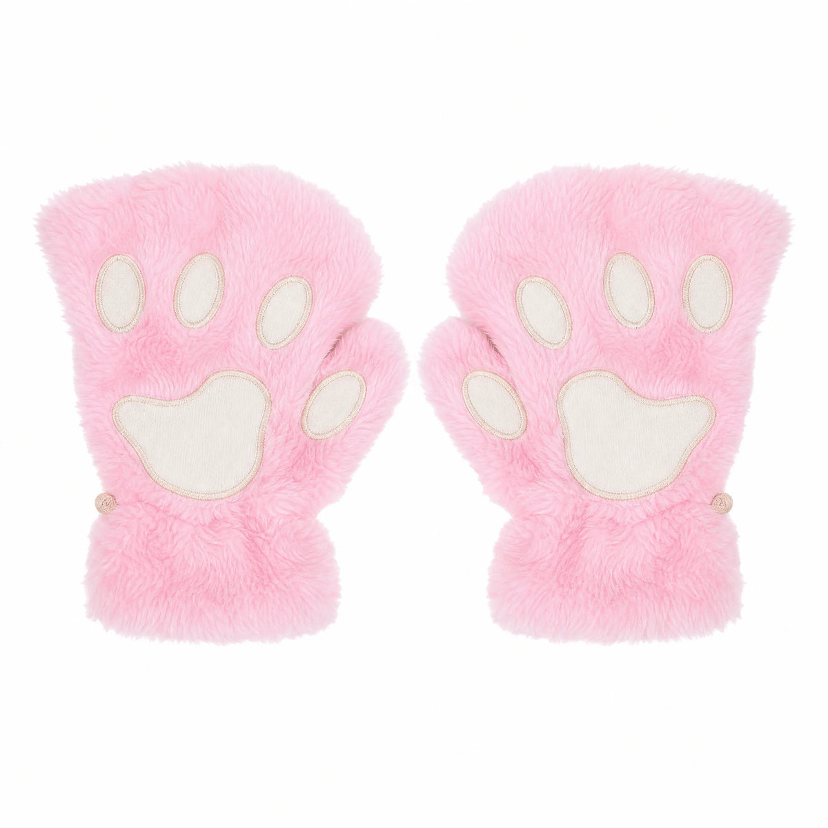 Fingerless Gloves | Plush 3D Cat Paw Design & Open Fingertips | One Size fits All