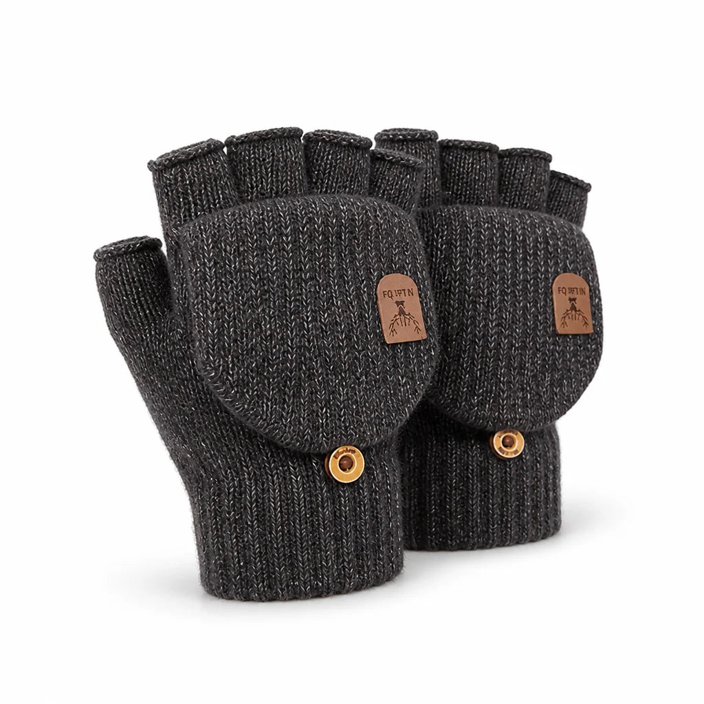 Fingerless Gloves | Soft Knit Acrylic & Elastic Rib Fit | One Size