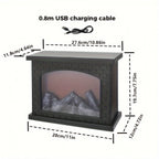 Fireplace Lantern | Realistic LED Flame USB & Battery Operated