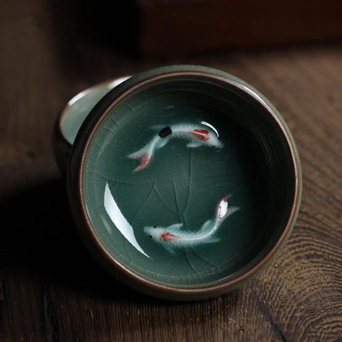 Fish Bowl | Porcelain Koi Design | 60 ml