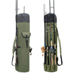 Fishing Rod & Tackle Bag | Durable Water-Resistant Oxford | Holds 5 Rods