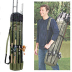 Fishing Rod & Tackle Bag | Durable Water-Resistant Oxford | Holds 5 Rods