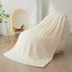 Flanellen Fleece Deken | Ultra-Zacht & Warm Brede Strepen