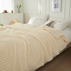 Flanellen Fleece Deken | Ultra-Zacht & Warm Brede Strepen