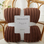 Flanellen Fleece Deken | Ultra-Zacht & Warm Brede Strepen
