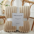 Flanellen Fleece Deken | Ultra-Zacht & Warm Brede Strepen