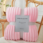Flanellen Fleece Deken | Ultra-Zacht & Warm Brede Strepen