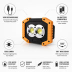 Flashlight | 1500 Lumen USB-Rechargeable & AA-Compatible