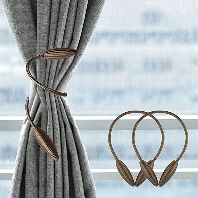 Curtain Tieback | Malleable Aluminum & Polyester Cover | Tool-Free