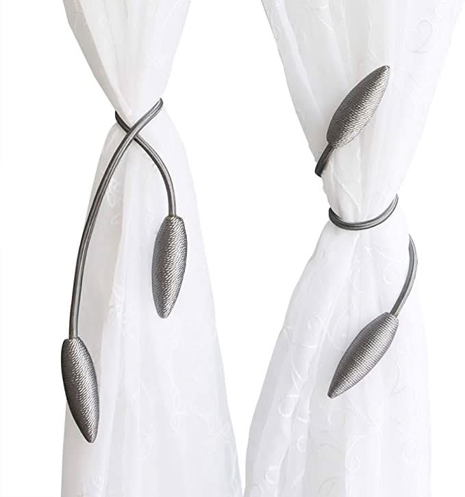 Curtain Tieback | Malleable Aluminum & Polyester Cover | Tool-Free