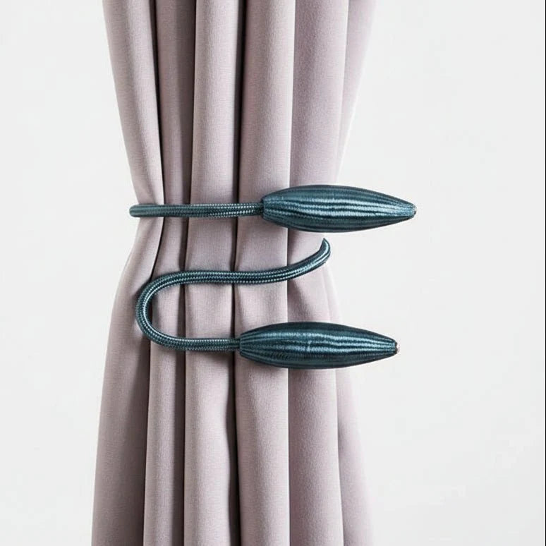 Curtain Tieback | Malleable Aluminum & Polyester Cover | Tool-Free