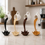 Floating Cup Decor | Frozen Mid-Pour Illusion | Wall-Mount & Freestanding