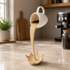 Floating Cup Decor | Frozen Mid-Pour Illusion | Wall-Mount & Freestanding