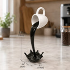 Floating Cup Decor | Frozen Mid-Pour Illusion | Wall-Mount & Freestanding