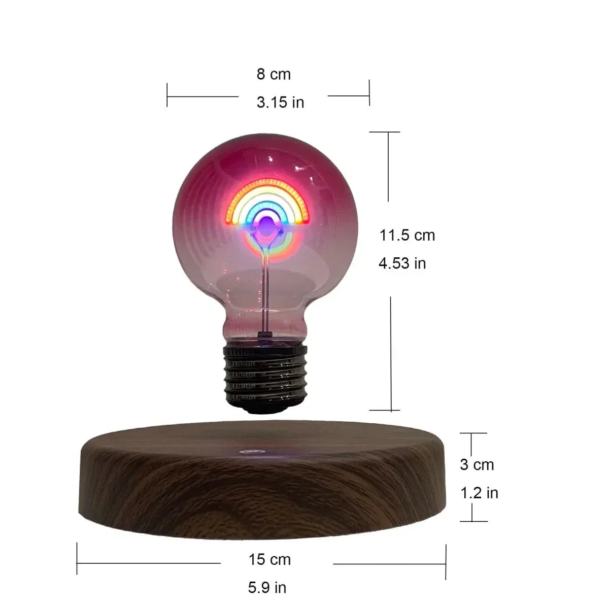 Floating Heart Lamp | Magnetic Levitation & Rainbow Mood Light