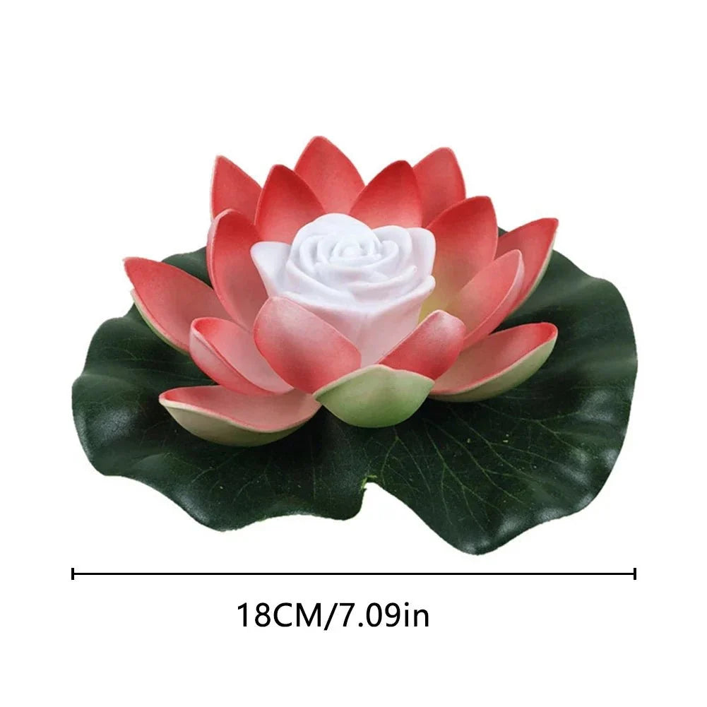 Floating Pond Light | Lotus-Shaped Warm LED & Waterproof | 28 x 28 cm