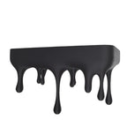 Floating Shelf | Matte Black Melting Drip Design | Concealed Mounting