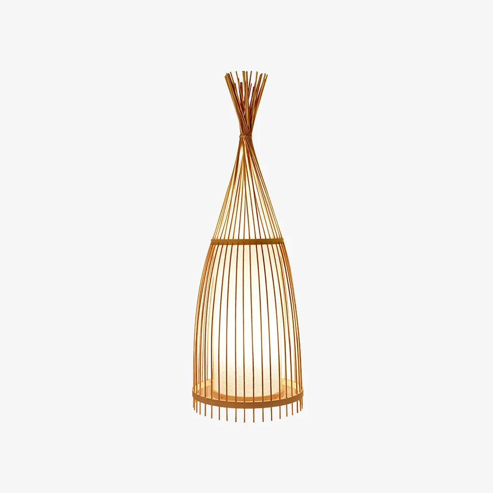Floor Lamp | Bamboo Cylinder & Smart Enabled