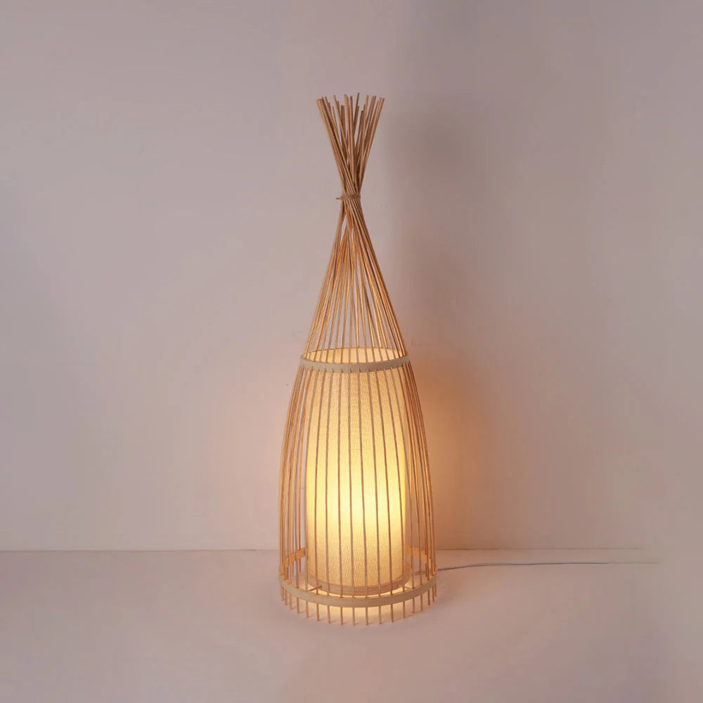 Floor Lamp | Bamboo Cylinder & Smart Enabled