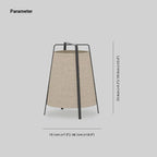 Floor Lamp | Compact Metal Frame & Fabric Shade | LED Included