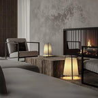 Floor Lamp | Compact Metal Frame & Fabric Shade | LED Included