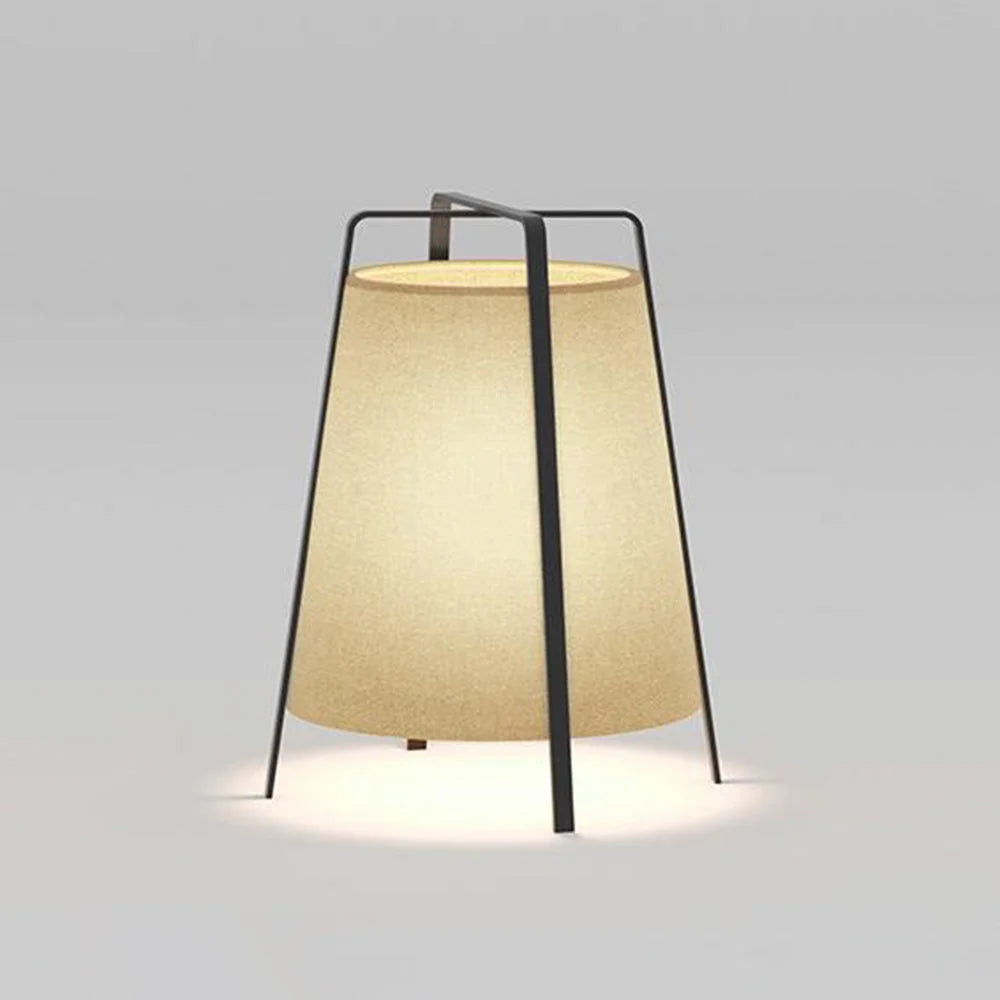 Floor Lamp | Compact Metal Frame & Fabric Shade | LED Included