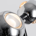 Floor Lamp | Dual-Head & Adjustable Arch | Black Chrome