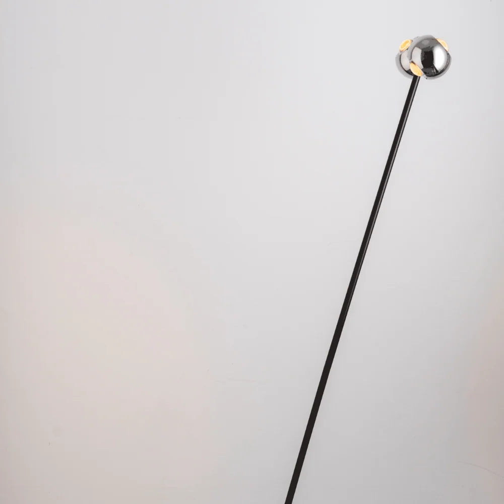 Floor Lamp | Dual-Head & Adjustable Arch | Black Chrome