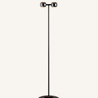 Floor Lamp | Dual-Head & Adjustable Arch | Black Chrome