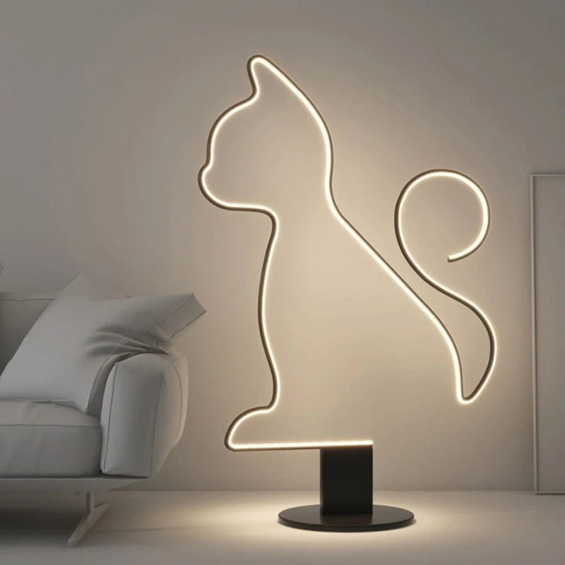 Floor Lamp | Metal & Acrylic LED | Pet Accent