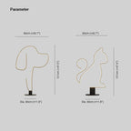 Floor Lamp | Metal & Acrylic LED | Pet Accent