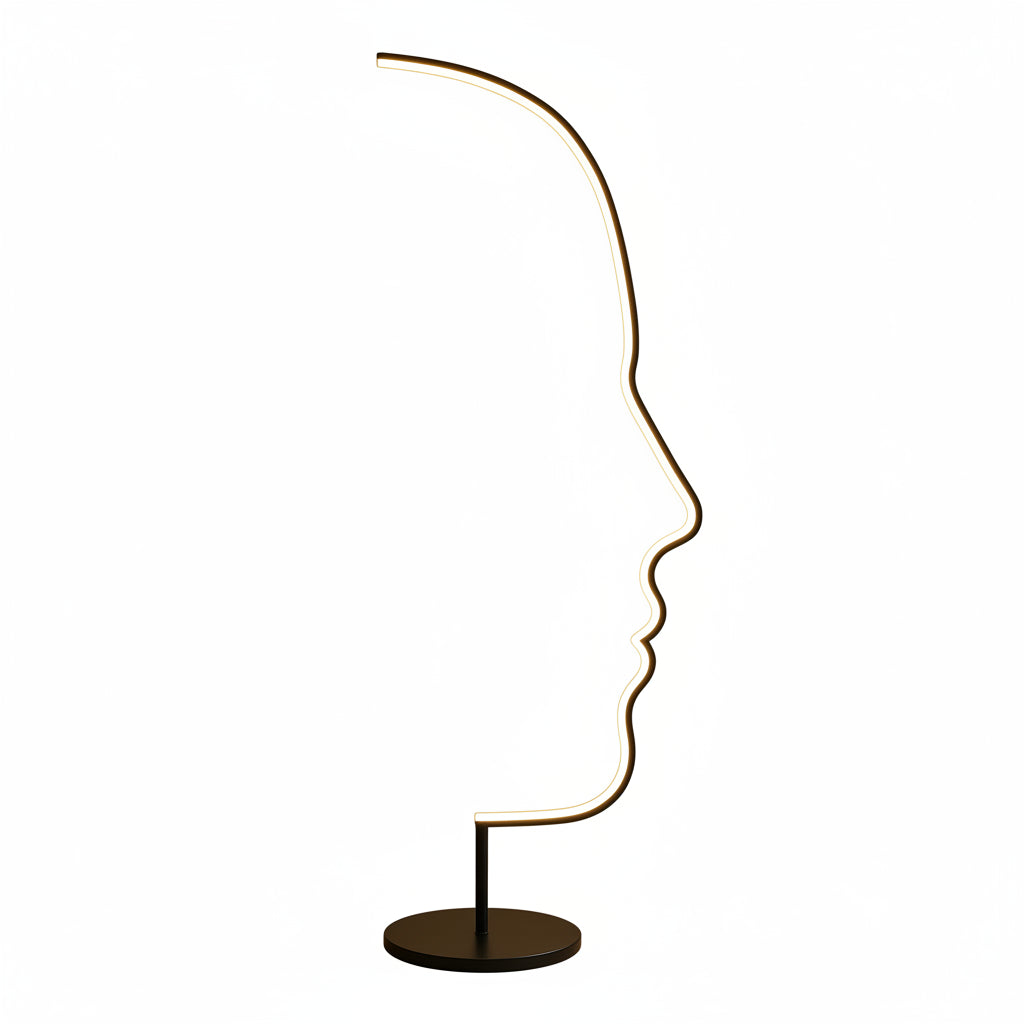 Floor Lamp | Minimalist Face-Outline Warm LED | 142 cm