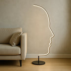 Floor Lamp | Minimalist Face-Outline Warm LED | 142 cm
