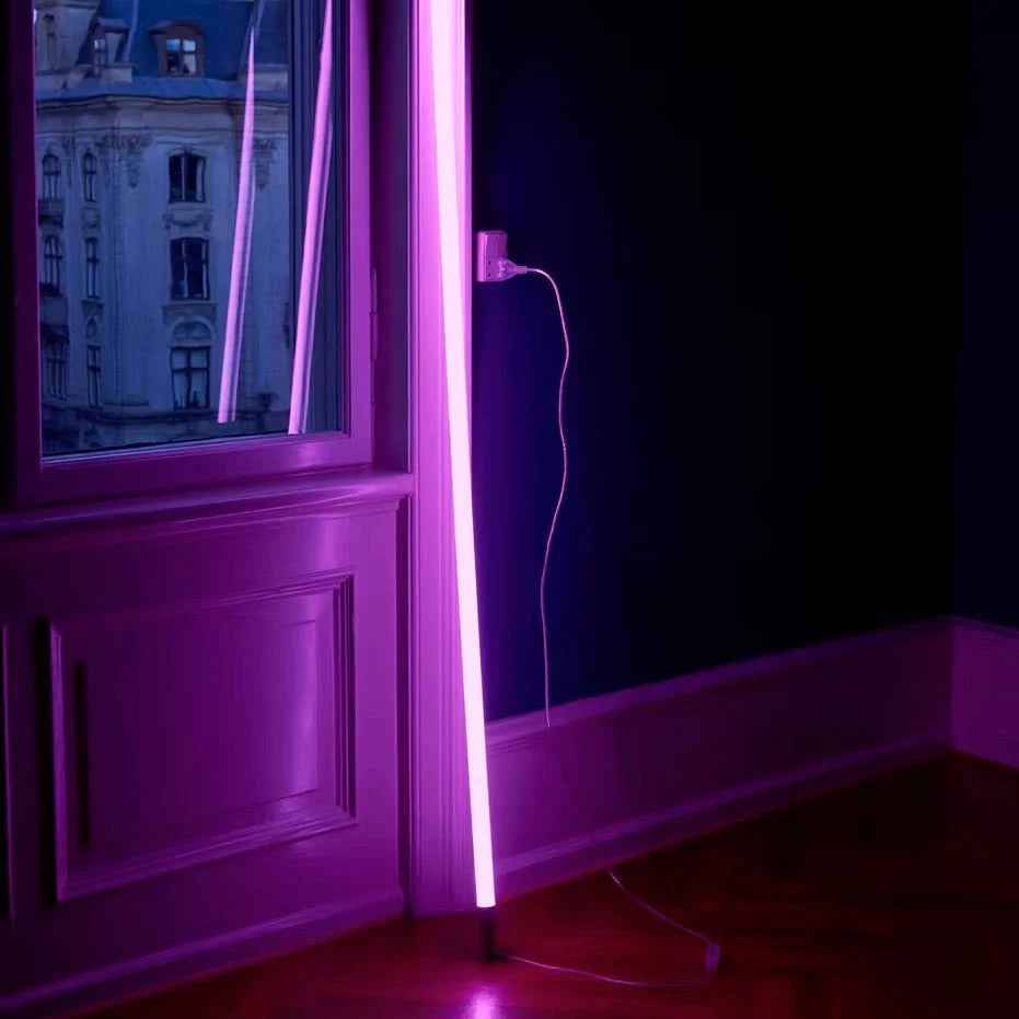 Floor Lamp | Neon Tube LED & USB/Mains Powered | Indoor/Outdoor