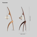 Floor Lamp | Oval Cloud Wood & Fabric | LED Bulb Included
