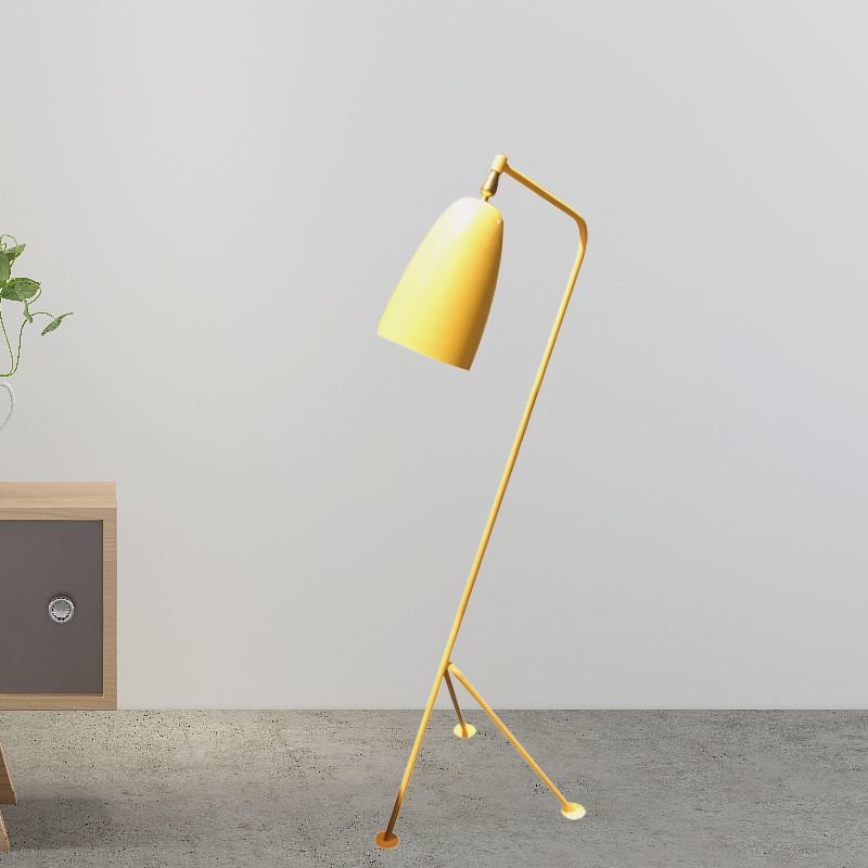 Floor Lamp | Oven-Painted Metal Shade & Foldable Post | 5 Colors