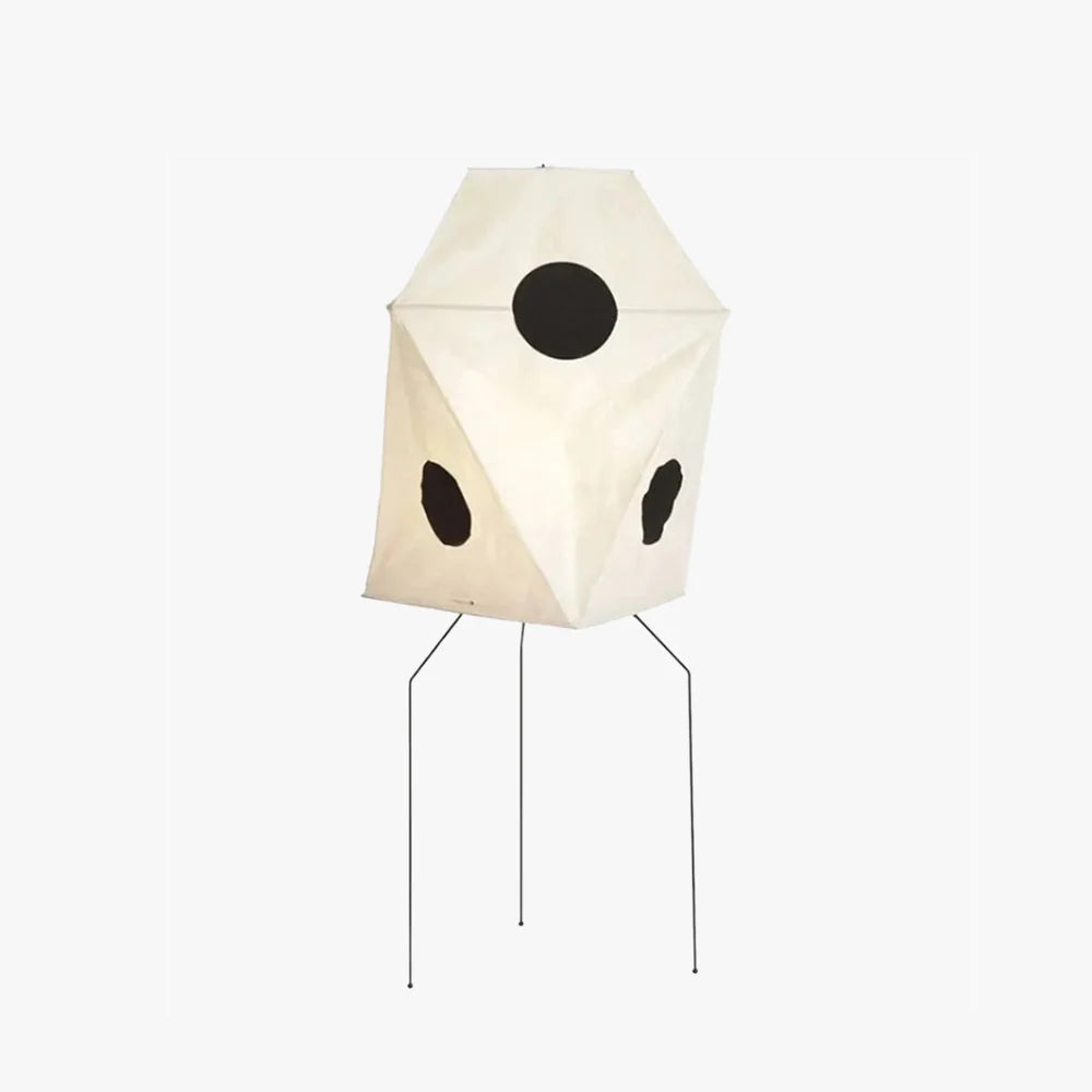 Floor Lamp | Paper Shade & Metal Base | LED Bulb Included