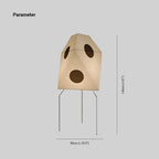 Floor Lamp | Paper Shade & Metal Base | LED Bulb Included