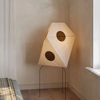 Floor Lamp | Paper Shade & Metal Base | LED Bulb Included