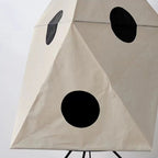 Floor Lamp | Paper Shade & Metal Base | LED Bulb Included