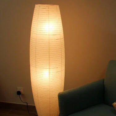 Floor Lamp | Paper Shade & Two Light Sources | 137 cm