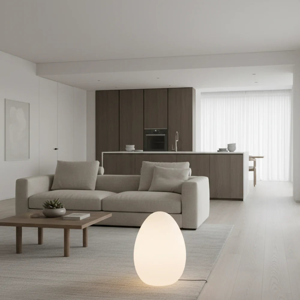 Floor Lamp | Sculptural Egg & Full‑Surface Glow | Three Sizes