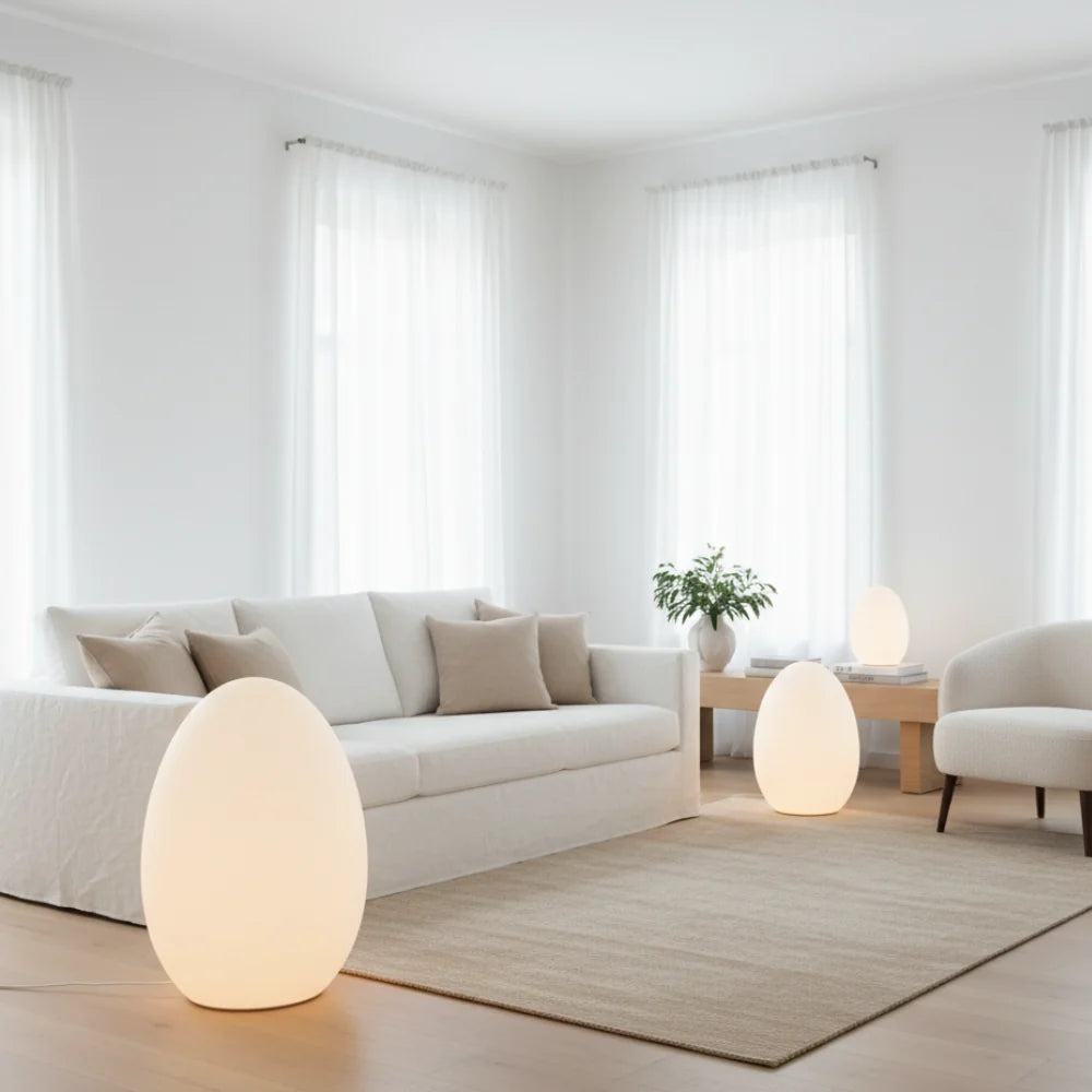 Floor Lamp | Sculptural Egg & Full‑Surface Glow | Three Sizes