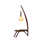 Floor Lamp | Solid Wood & Smoked Glass | 168 cm Height