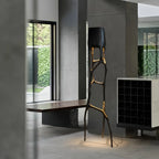 Floor Lamp | Tree Sculpture Fiberglass Body & Metal Accents