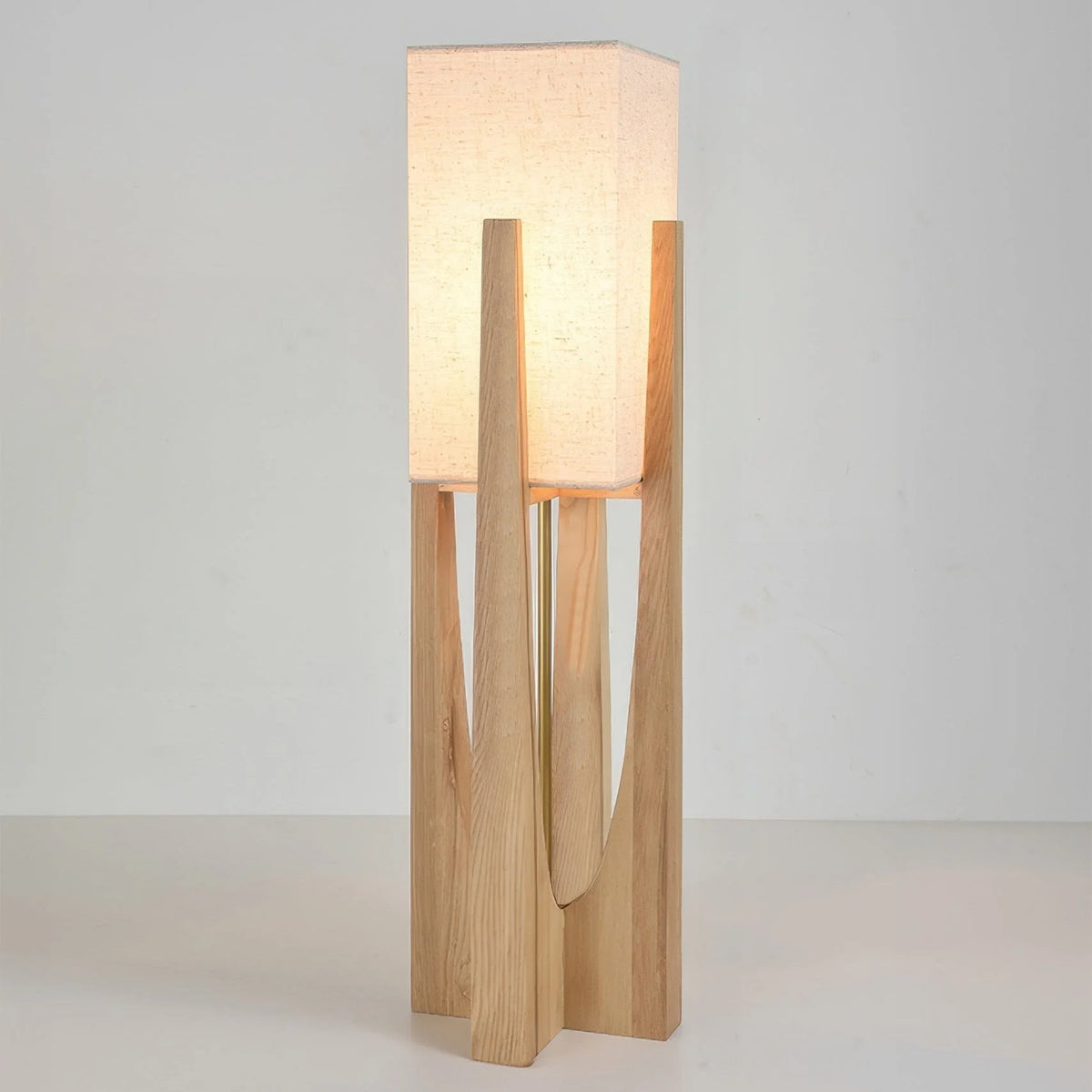 Floor Lamp | Walnut Base & Three-Color LED | Small & Large