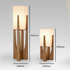 Floor Lamp | Walnut Base & Three-Color LED | Small & Large